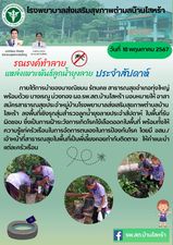 วันที่  18 พฤษภาคม 256 ภายใต้การนำของนางณิชมน รัตนคช สาธารณสุขอำเภอทุ่งใหญ่ พร้อมด้วย นางเรณู ม่วงทอง ผอ.รพ.สต.บ้านไสหร้า มอบหมายให้ อาสาสมัครสาธารณสุขประจำหมู่บ้านโรงพยาบาลส่งเสริมสุขภาพตำบลบ้านไสหร้า ลงพื้นที่เชิงรุกสุ่มสำรวจลูกน้ำยุงลายประจำสัปดาห์ ในพื้นที่รับผิดชอบ ซึ่งเป็นการเฝ้าระวังการเกิดโรคไข้เลือดออกในพื้นที่ พร้อมทั้งให้ความรู้แก่ครัวเรือนในการจัดการตนเองในการป้องกันโรค โดยมี อสม./เจ้าหน้าที่สาธารณสุขในพื้นที่เป็นพี่เลี้ยงคอยกำกับติดตาม ให้คำแนะนำแต่ละครัวเรือน